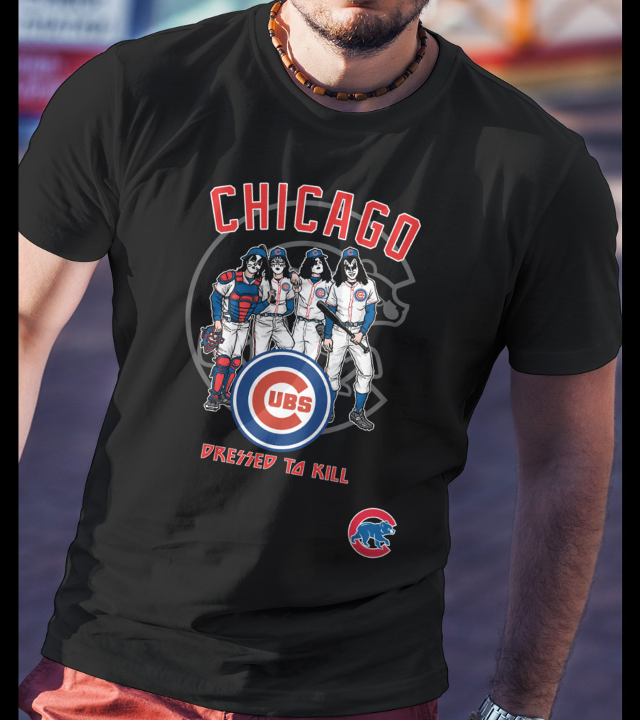 Chicago Cubs KISS Dressed To Kill Crossover T-Shirt