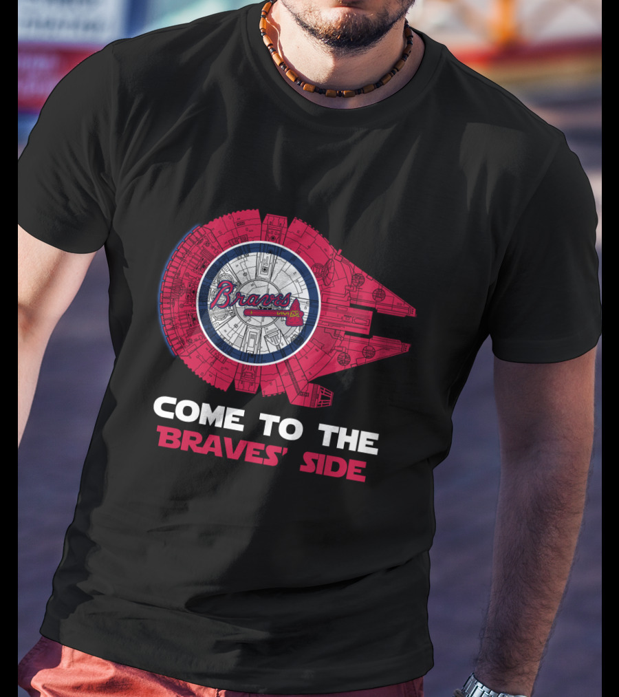 Braves Millennium Falcon Come To The Braves' Side T-Shirt