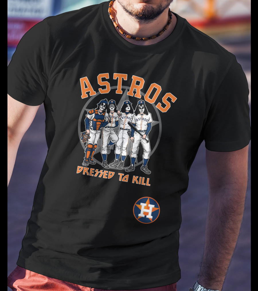 Houston Astros KISS Dressed To Kill Collaboration T-Shirt