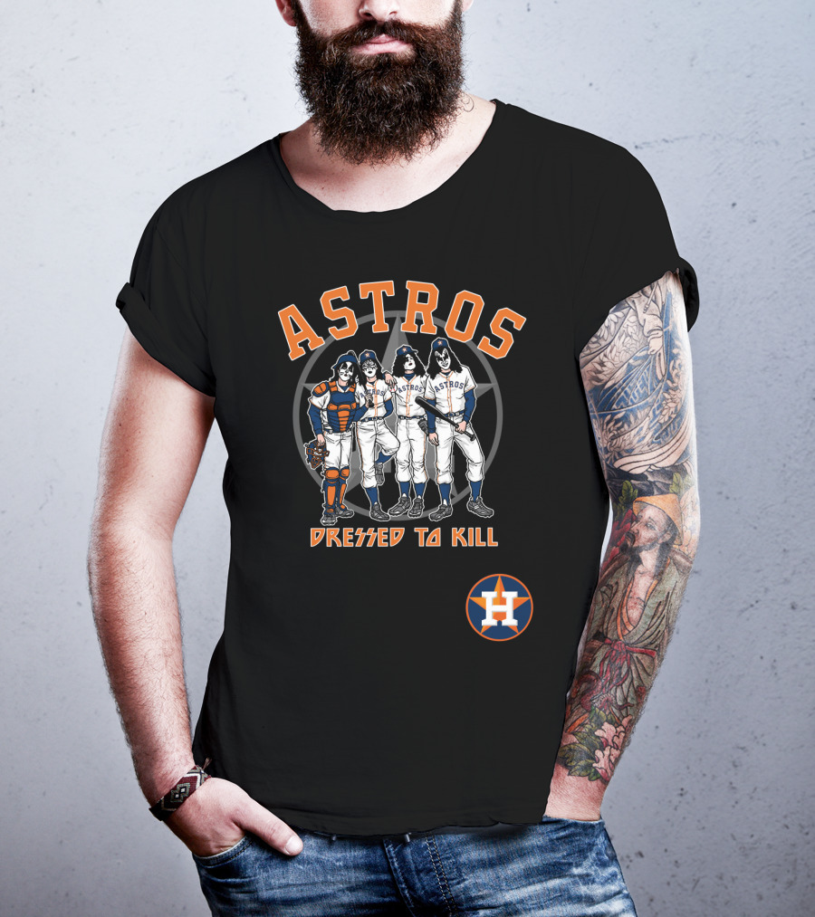 Houston Astros KISS Dressed To Kill Collaboration T-Shirt