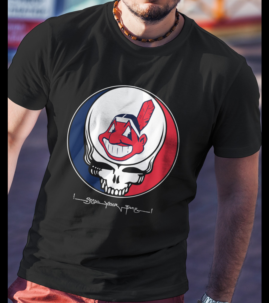 Grateful Dead Cleveland Indians Steal Your Face Icon T-Shirt