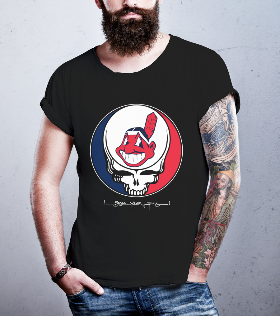 Grateful Dead Cleveland Indians Steal Your Face Icon T-Shirt