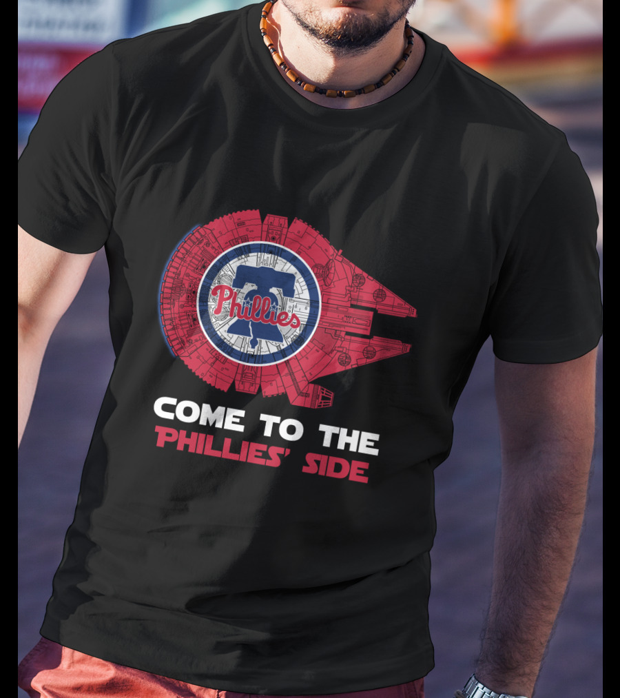 Philadelphia Phillies Come To The Phillies' Side Millennium Falcon T-Shirt