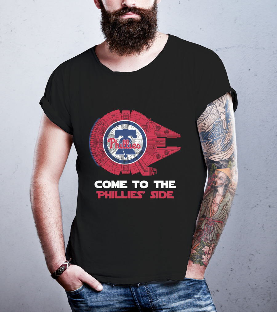 Philadelphia Phillies Come To The Phillies' Side Millennium Falcon T-Shirt