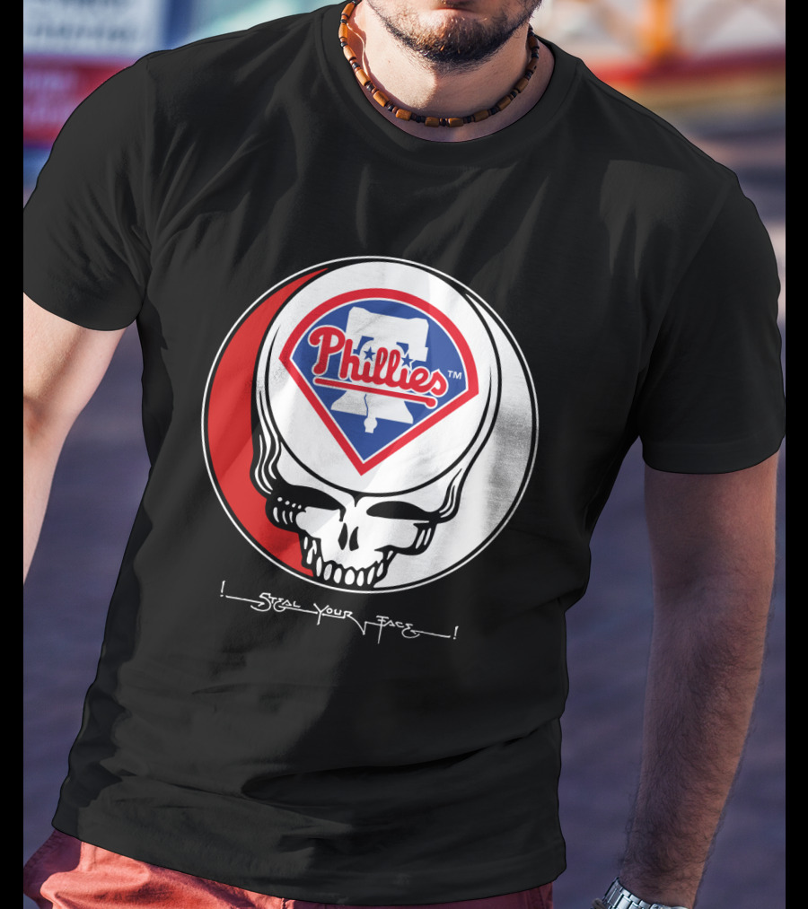 GRATEFUL DEAD Steal Your Face Philadelphia Phillies T-Shirt