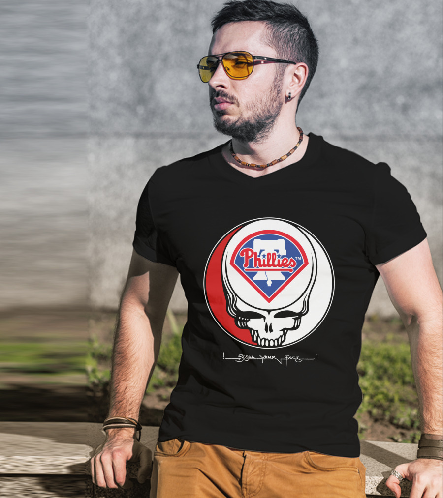 GRATEFUL DEAD Steal Your Face Philadelphia Phillies T-Shirt