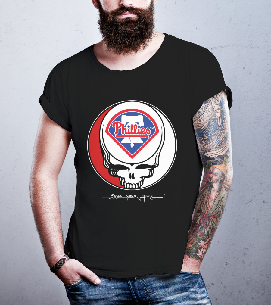 GRATEFUL DEAD Steal Your Face Philadelphia Phillies T-Shirt