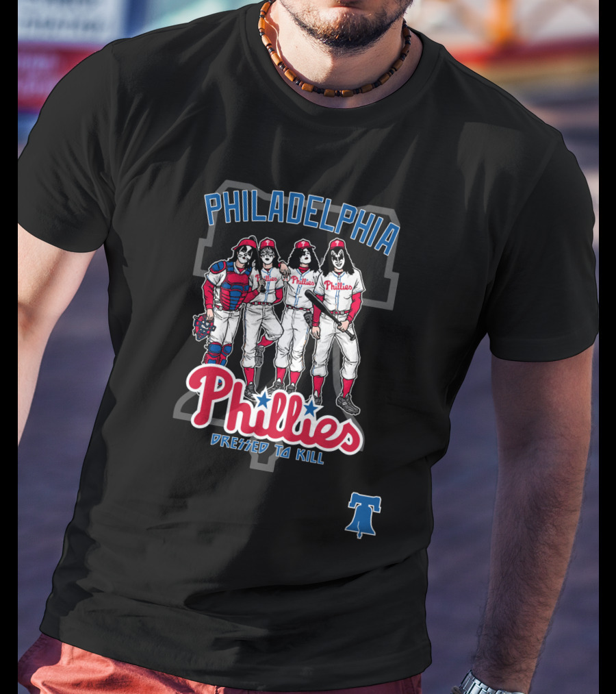 Philadelphia Phillies KISS Dressed To Kill Players Comic Mashup T-Shirt