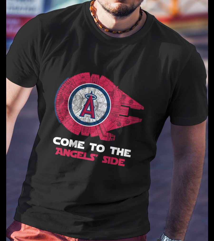 Come To The Angels' Side - Los Angeles Angels Millennium Falcon T-Shirt