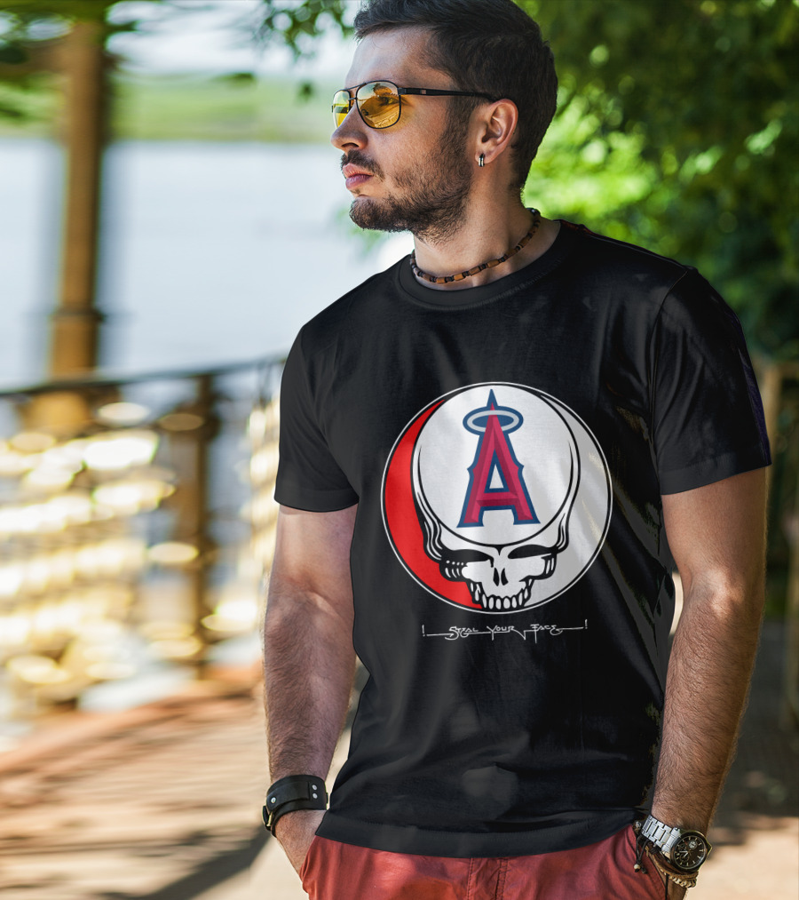 GRATEFUL DEAD Steal Your Face Los Angeles Angels Of Anaheim T-Shirt