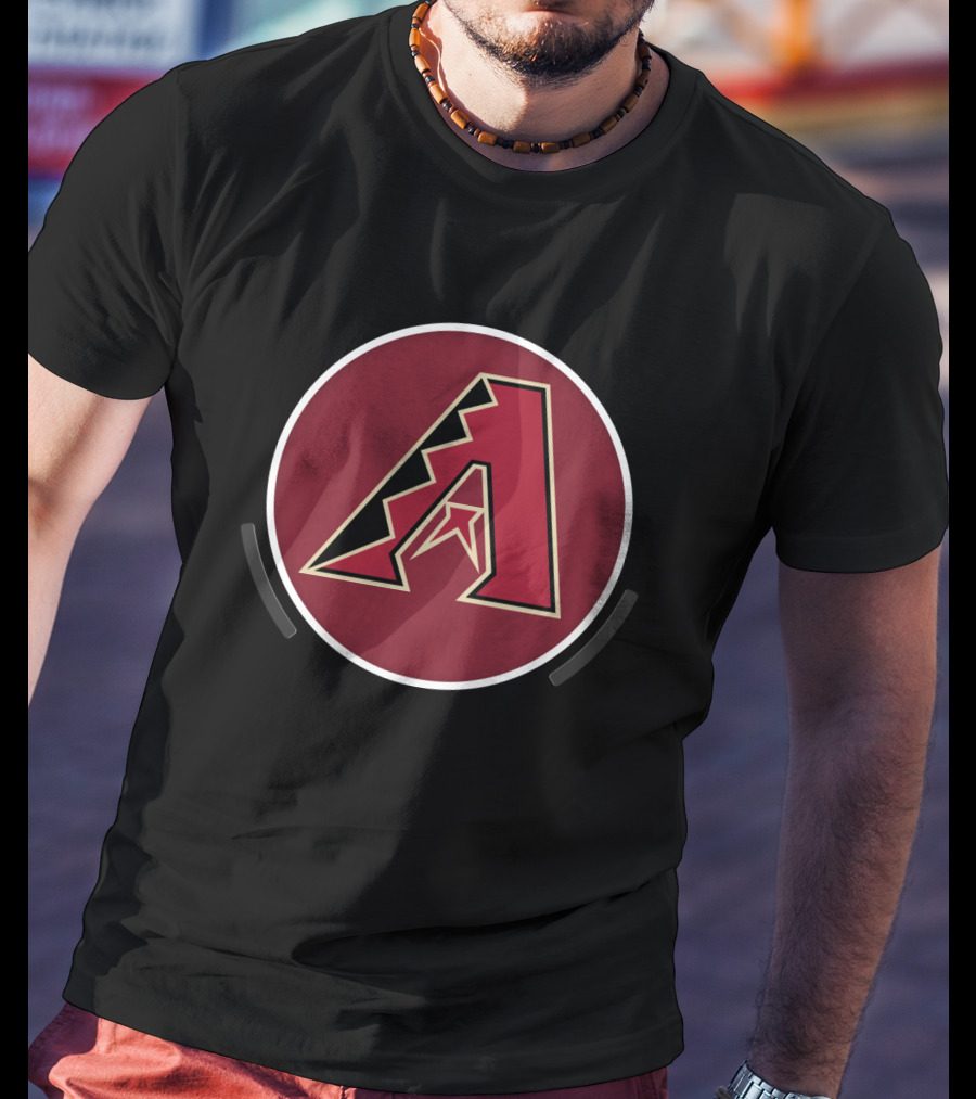 Arizona Diamondbacks Red And Black Logo With Star T-Shirt