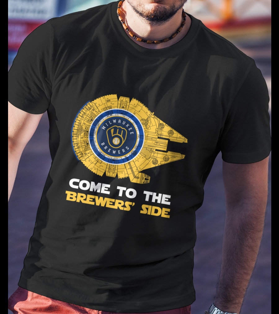 Milwaukee Brewers Come To The Brewers' Side Millennium Falcon T-Shirt