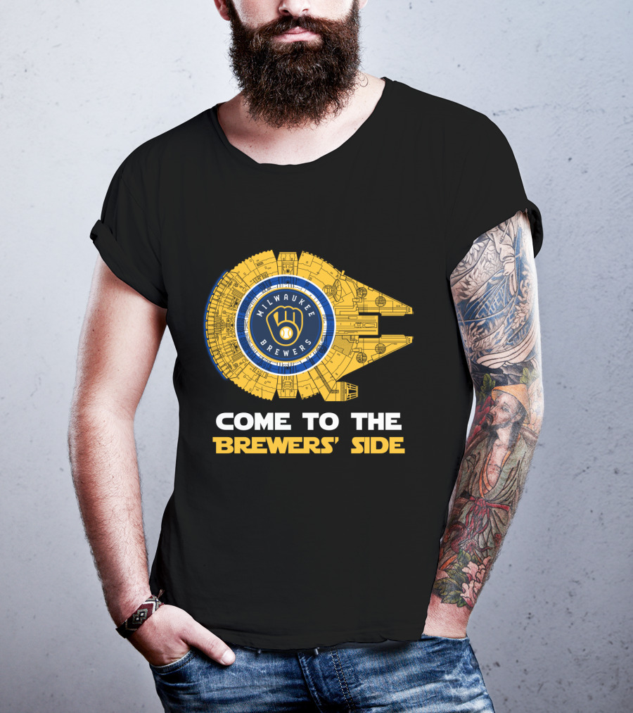 Milwaukee Brewers Come To The Brewers' Side Millennium Falcon T-Shirt