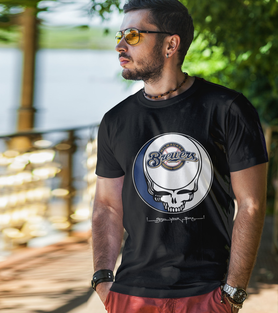 Milwaukee Brewers Steal Your Face Grateful Dead T-Shirt