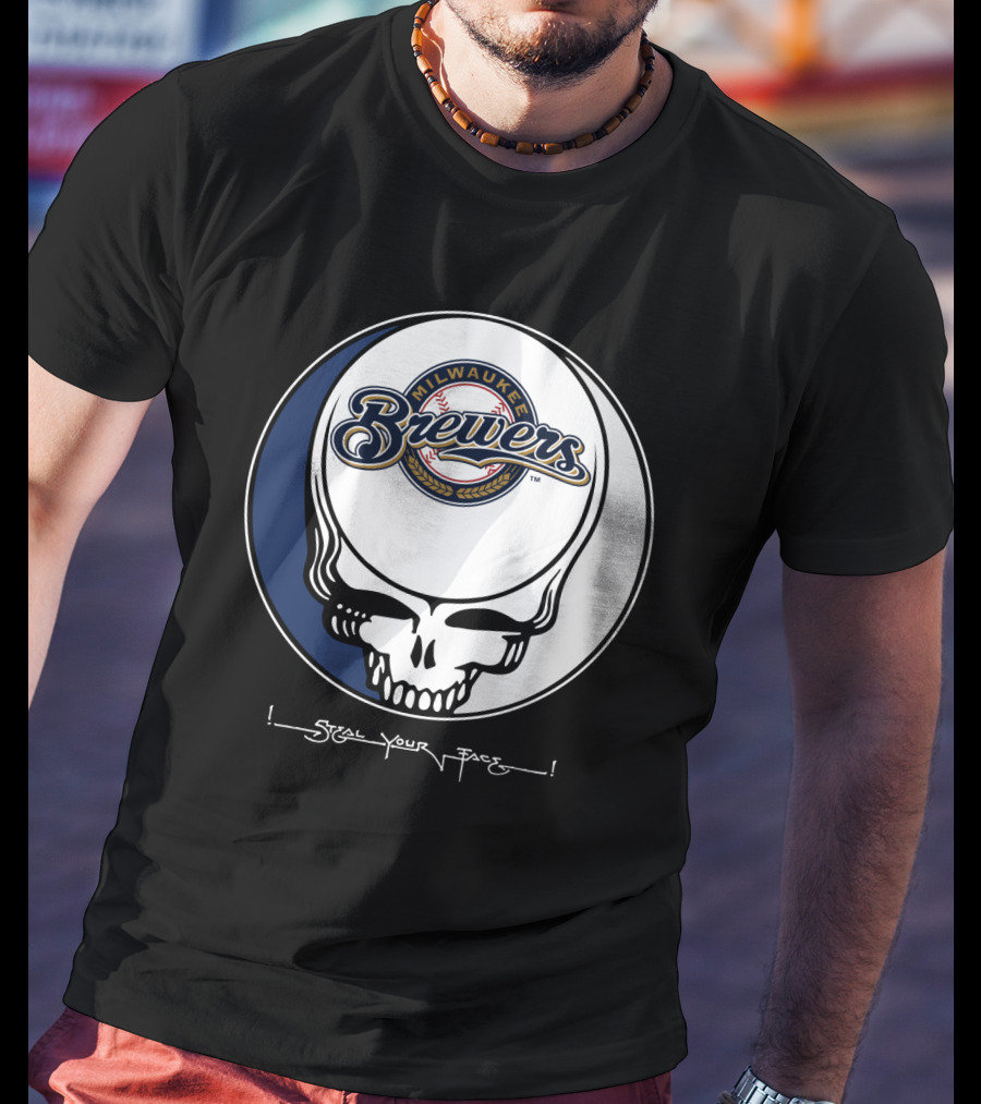 Milwaukee Brewers Steal Your Face Grateful Dead T-Shirt