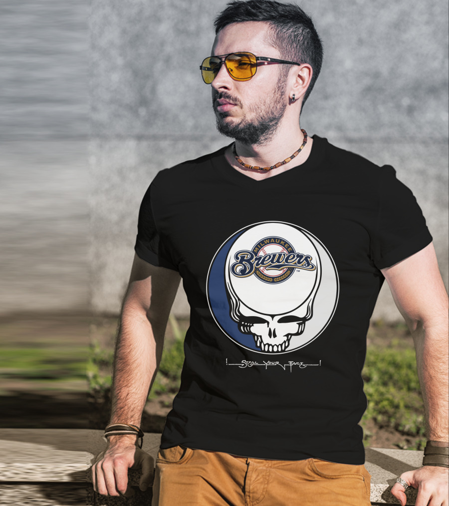 Milwaukee Brewers Steal Your Face Grateful Dead T-Shirt