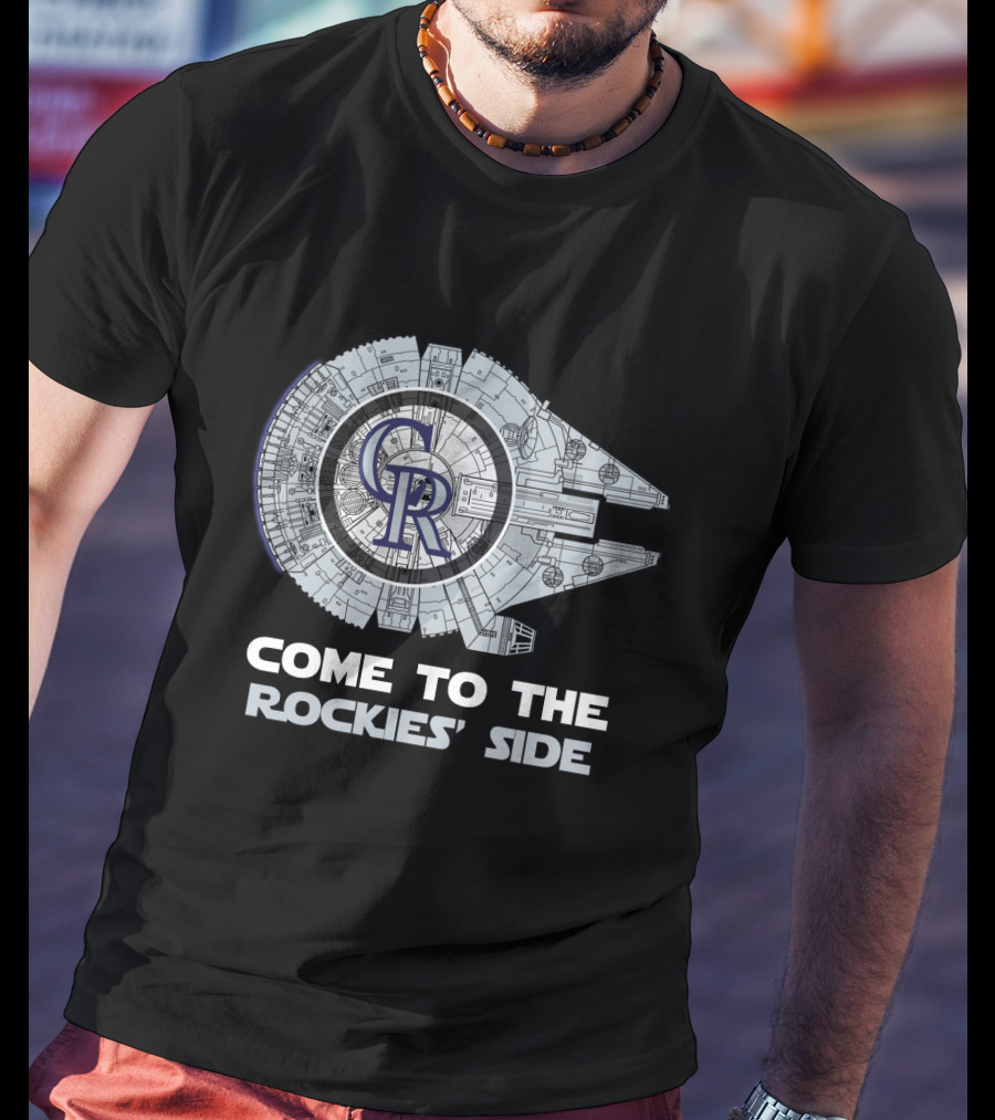 Colorado Rockies Millennium Falcon Come To The Rockies' Side T-Shirt