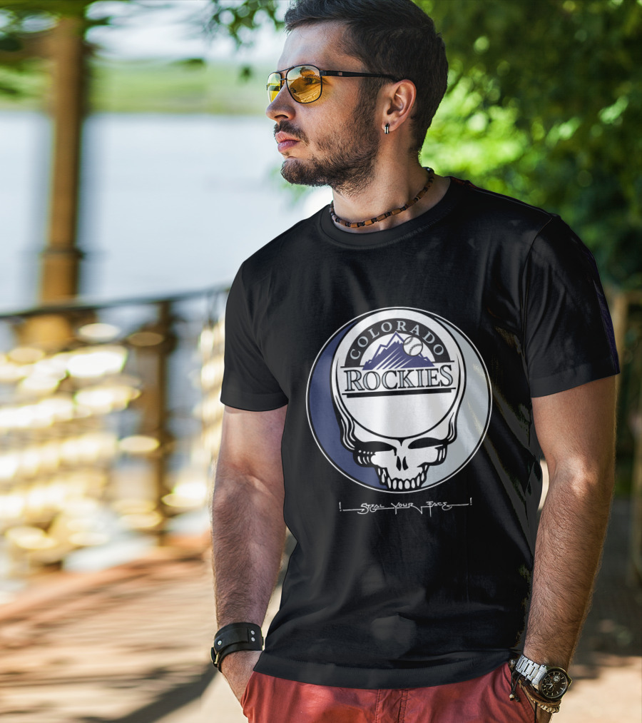 GRATEFUL DEAD Colorado Rockies Steal Your Face T-Shirt
