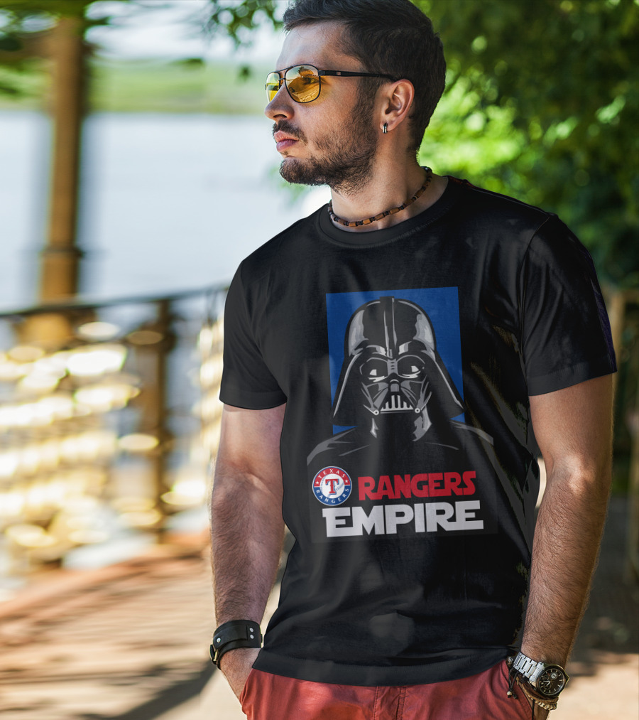 Texas Rangers Empire Darth Vader Iconic Crossover T-Shirt