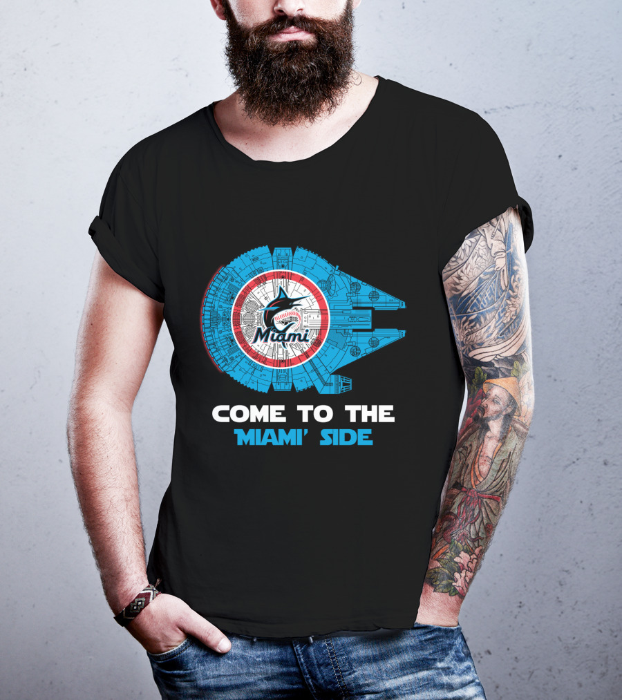 Miami Marlins Come To The Miami Side Millennium Falcon T-Shirt