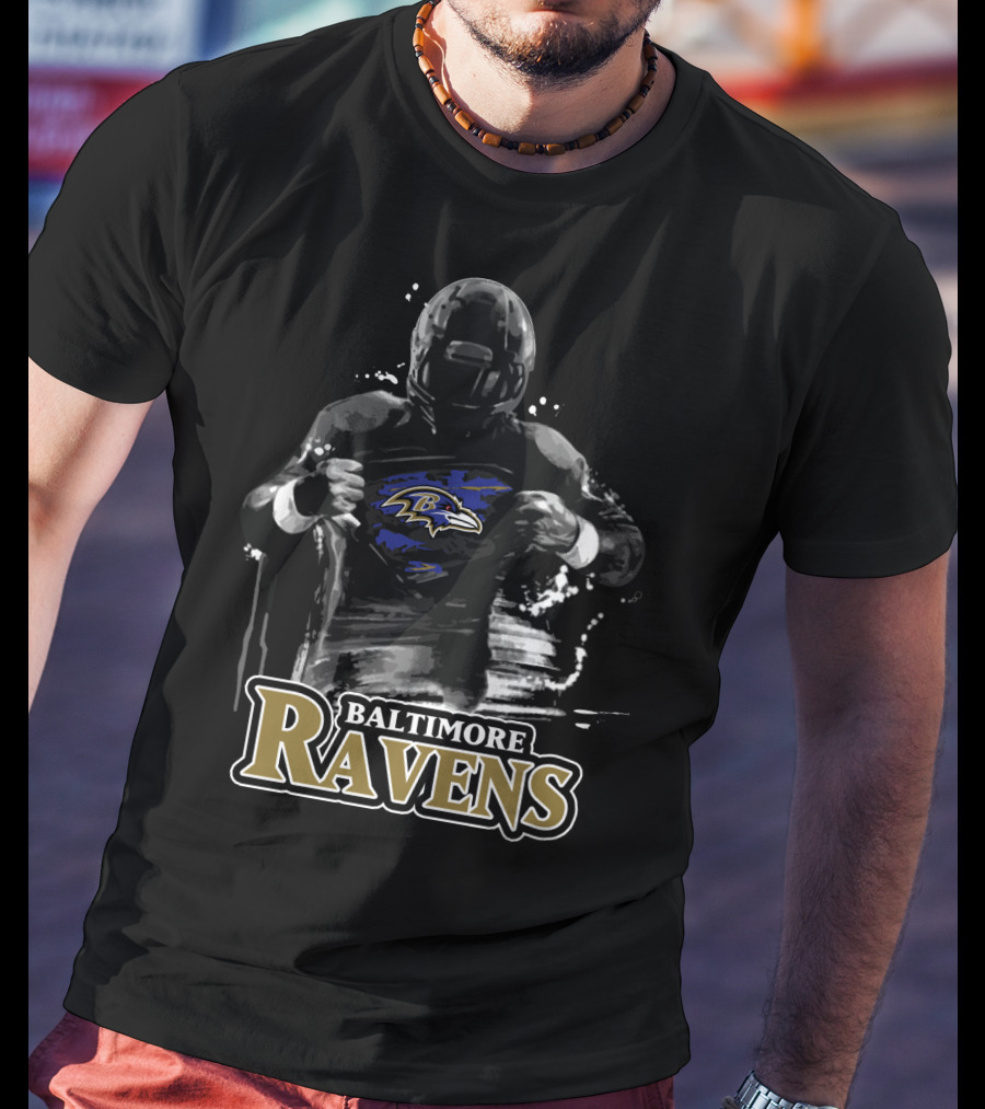 Baltimore Ravens Superhero Football Player T-Shirt