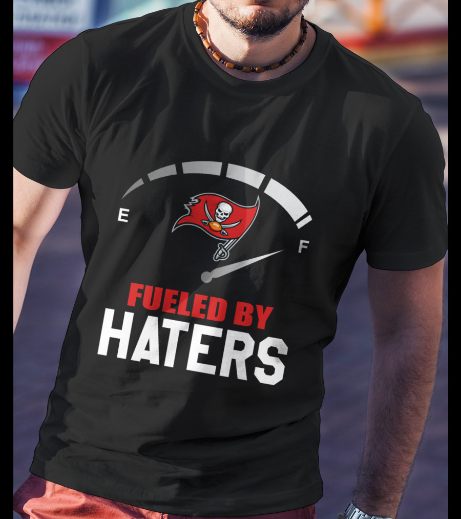Fueled By Haters Tampa Bay Buccaneers Football Logo Stadium Energy T-Shirt