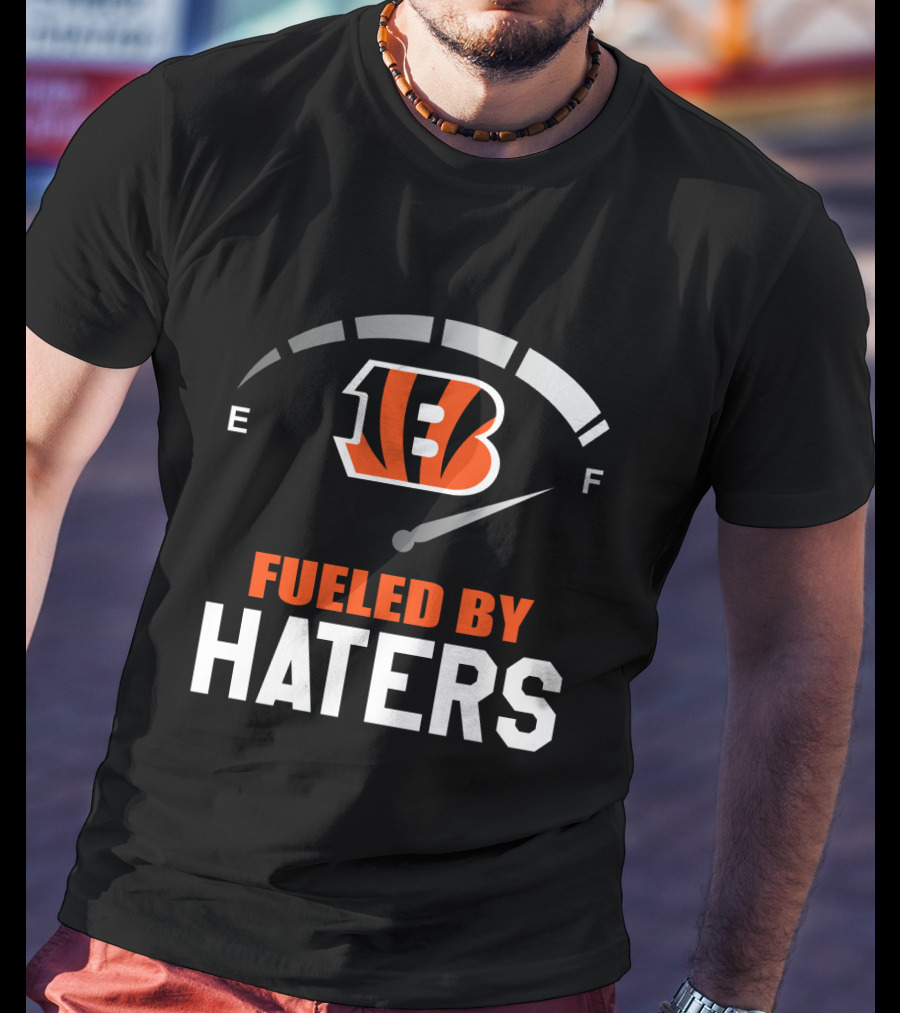 Cincinnati Bengals Fueled By Haters Gas Gauge T-Shirt