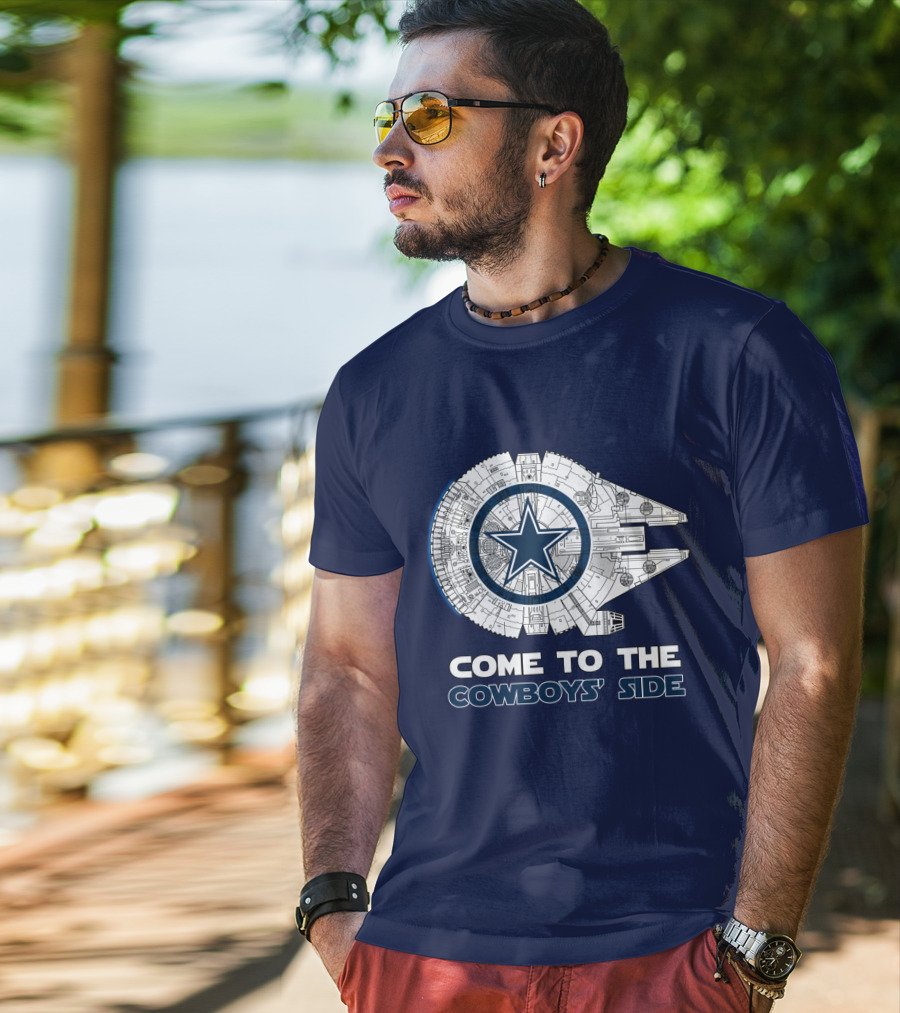 Come To The Cowboys' Side Millennium Falcon Star Cowboys T-Shirt