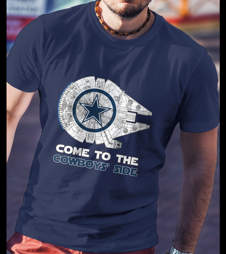 Come To The Cowboys' Side Millennium Falcon Star Cowboys T-Shirt