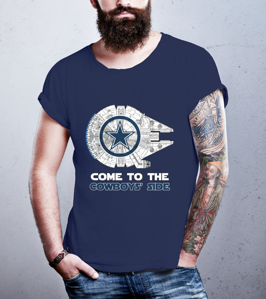 Come To The Cowboys' Side Millennium Falcon Star Cowboys T-Shirt