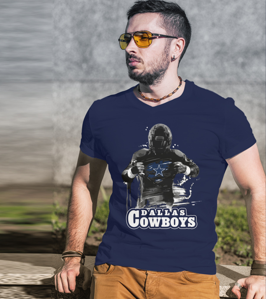 Dallas Cowboys Superhero Star Icon Football Player T-Shirt
