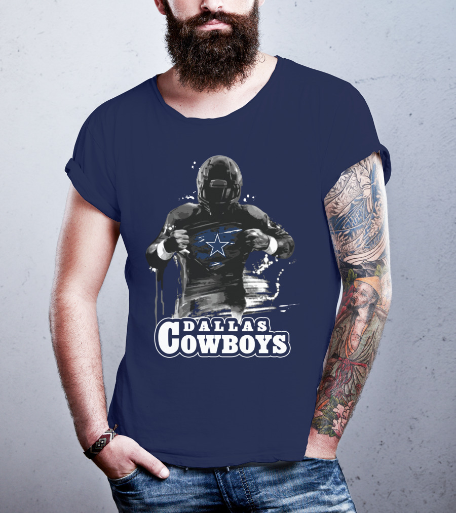 Dallas Cowboys Superhero Star Icon Football Player T-Shirt