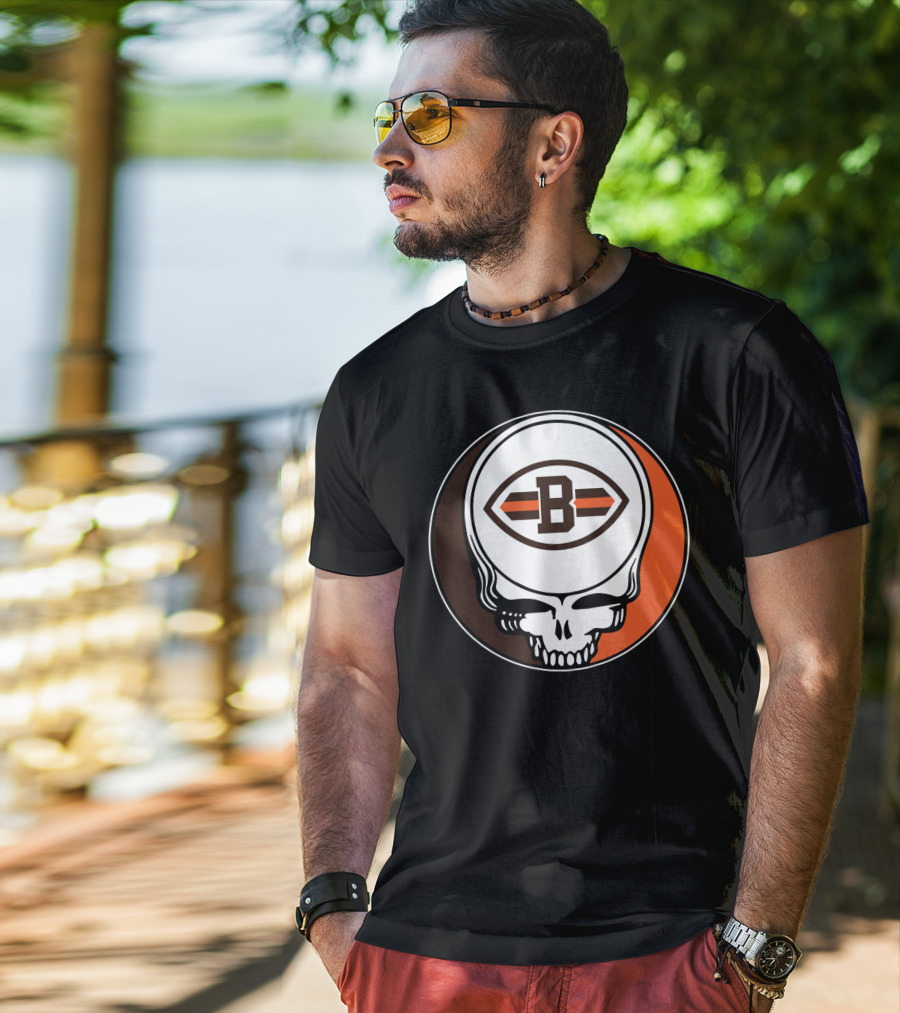 Grateful Dead Cleveland Browns Skull T-Shirt
