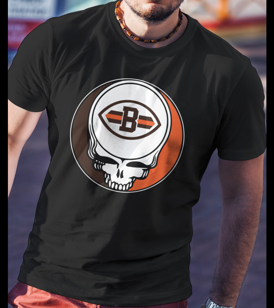 Grateful Dead Cleveland Browns Skull T-Shirt