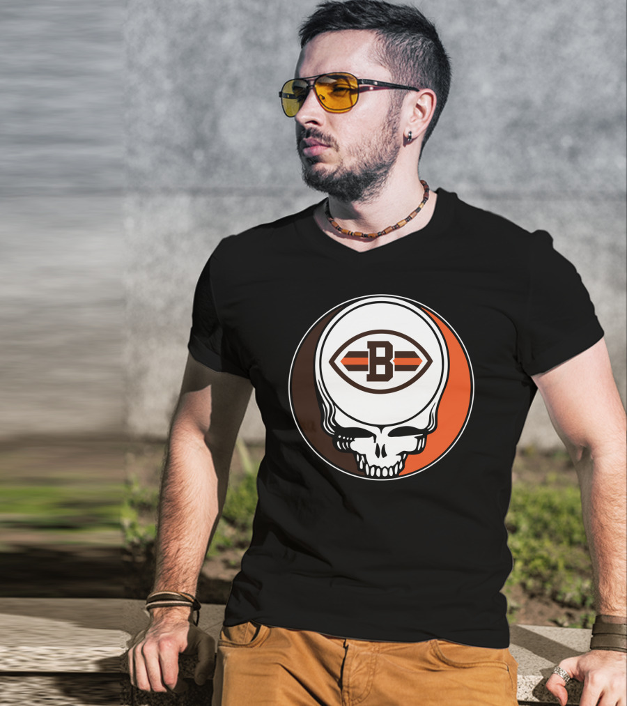 Grateful Dead Cleveland Browns Skull T-Shirt
