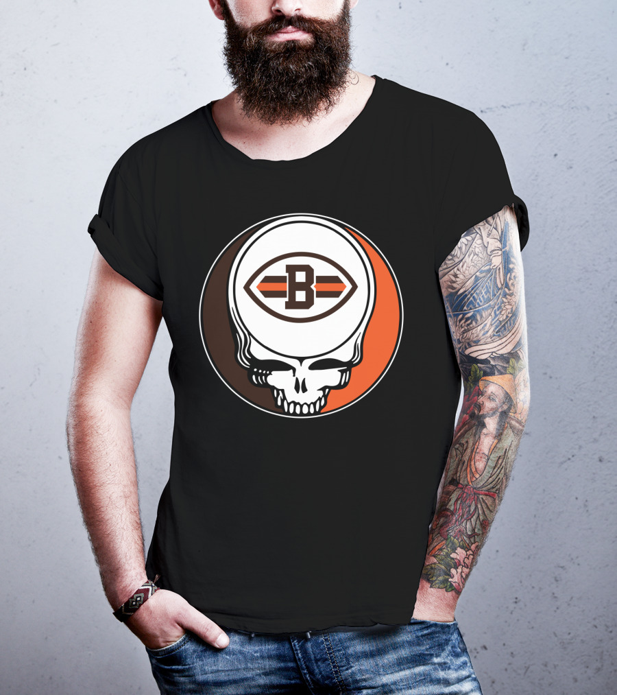 Grateful Dead Cleveland Browns Skull T-Shirt