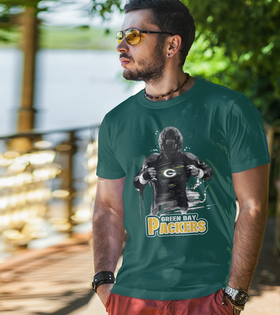 Green Bay Packers Superhero Football Player Iconic Team T-Shirt