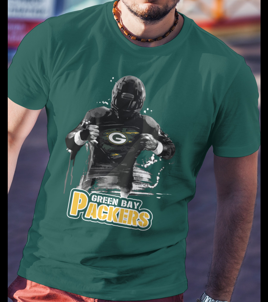 Green Bay Packers Superhero Football Player Iconic Team T-Shirt