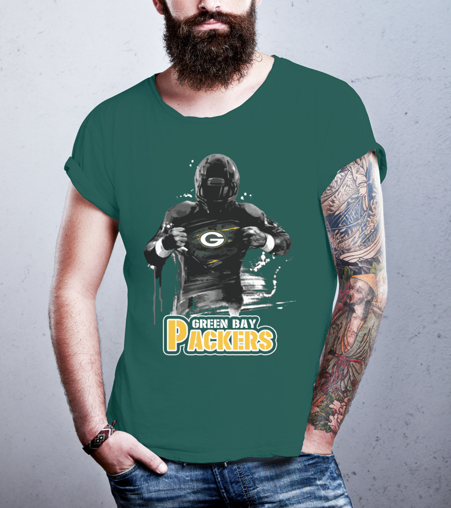 Green Bay Packers Superhero Football Player Iconic Team T-Shirt