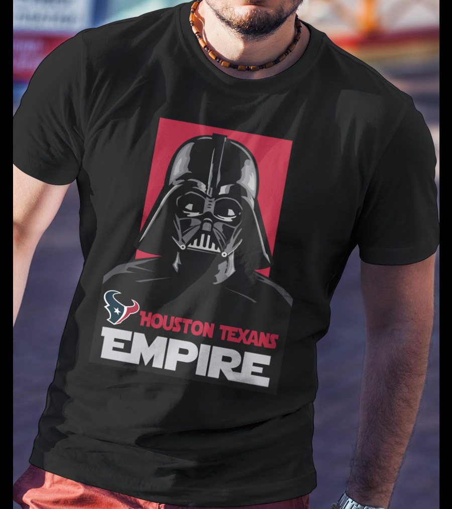 Houston Texans Empire Darth Vader Star Wars Crossover Fan Gear T-Shirt