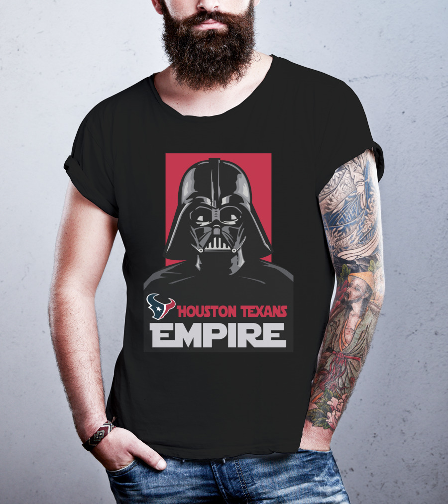 Houston Texans Empire Darth Vader Star Wars Crossover Fan Gear T-Shirt