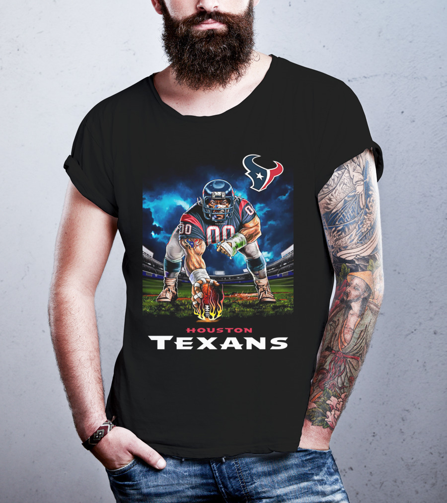 Houston Texans Football 3 Point Stance Nfl Stadium Team Spirit T-Shirt