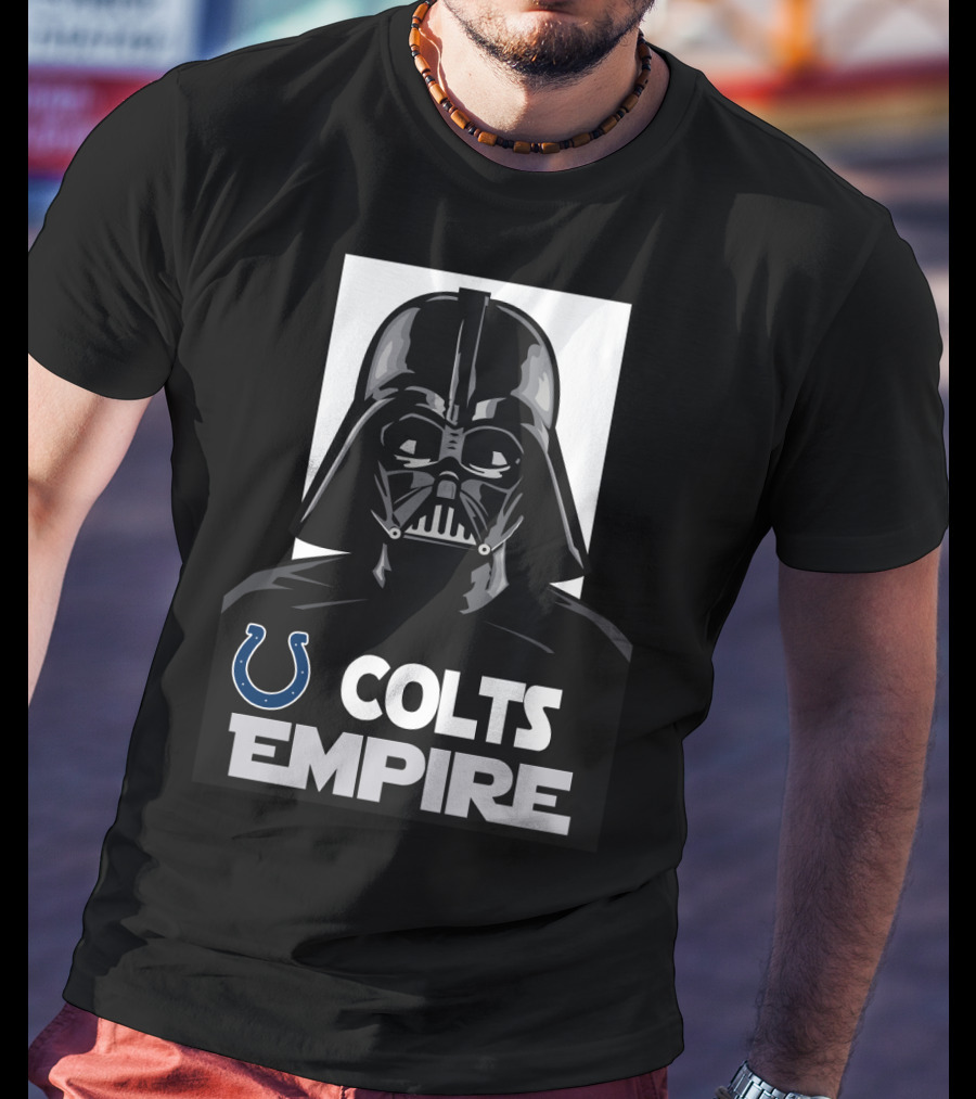 Colts Empire Darth Vader Indianapolis Nfl Football Team Star Wars Crossover T-Shirt