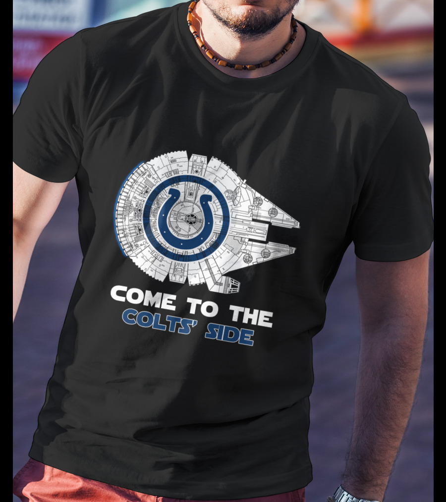 Come To The Colts' Side Millennium Falcon Indianapolis Colts T-Shirt