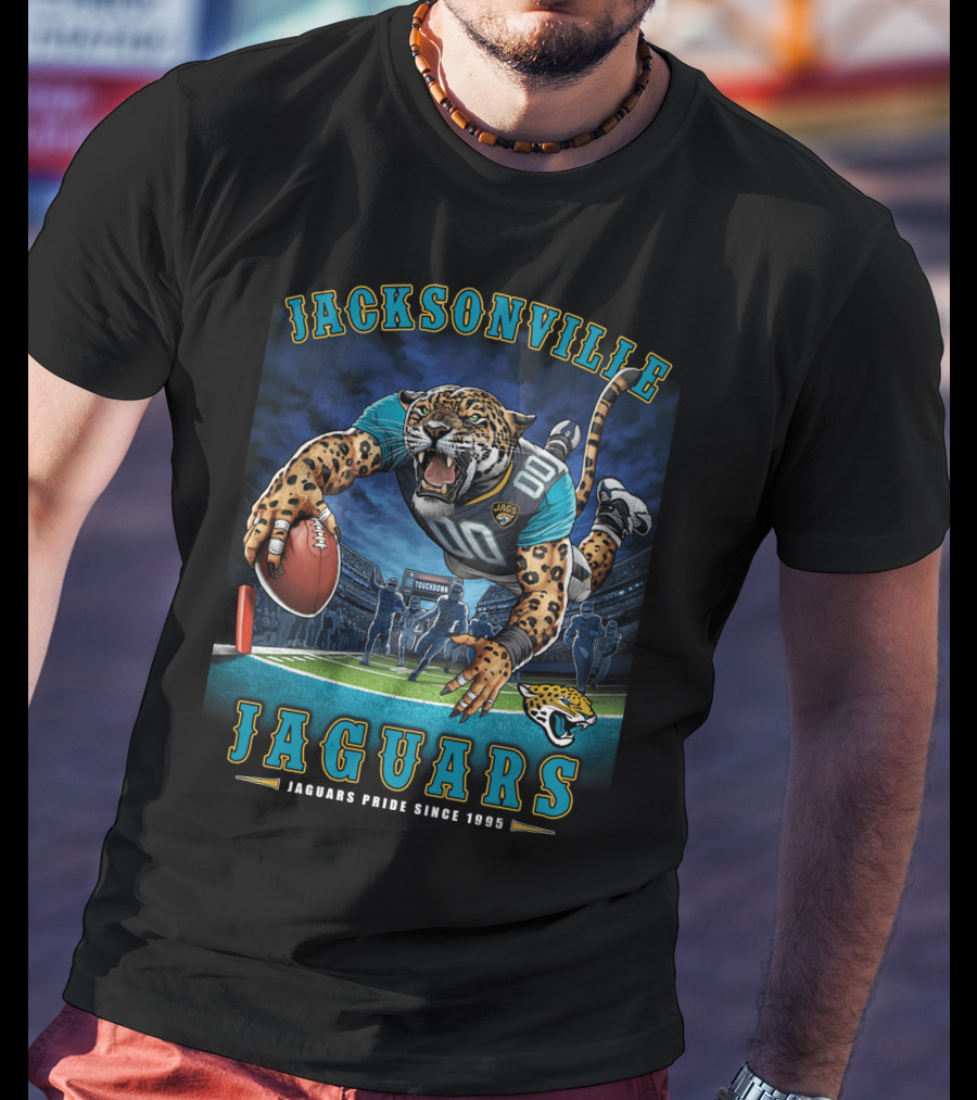 Jacksonville Jaguars Pride Since 1995 End Zone Nfl Touchdown T-Shirt
