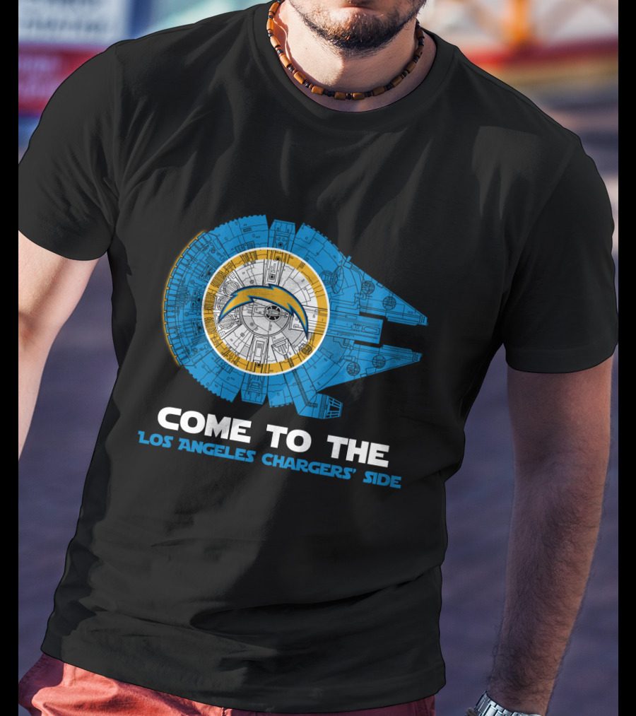Come To The 'Los Angeles Chargers’ Side Millennium Falcon T-Shirt