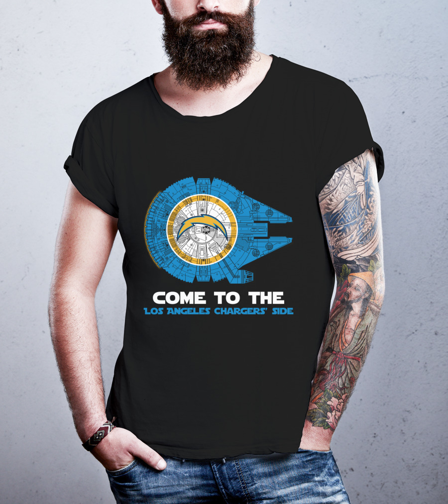 Come To The 'Los Angeles Chargers’ Side Millennium Falcon T-Shirt