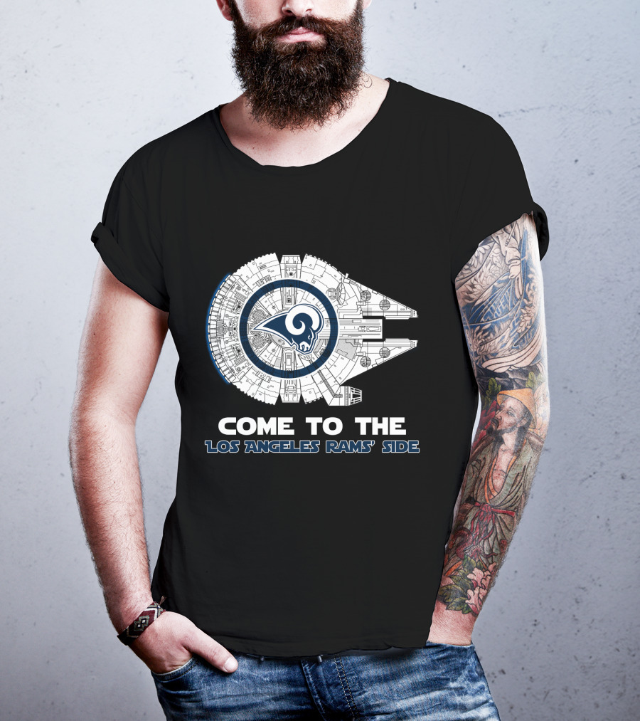 Come To The Los Angeles Rams' Side Millennium Falcon T-Shirt
