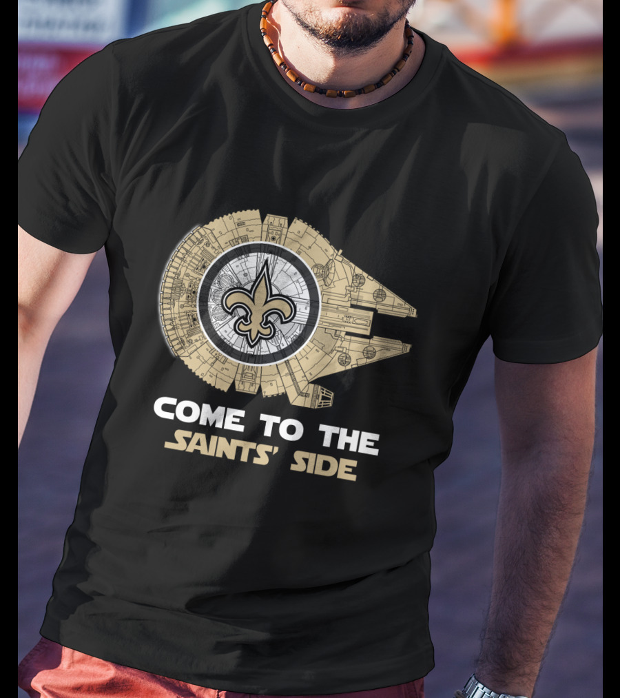 New Orleans Saints Come To The Saints' Side Millennium Falcon T-Shirt