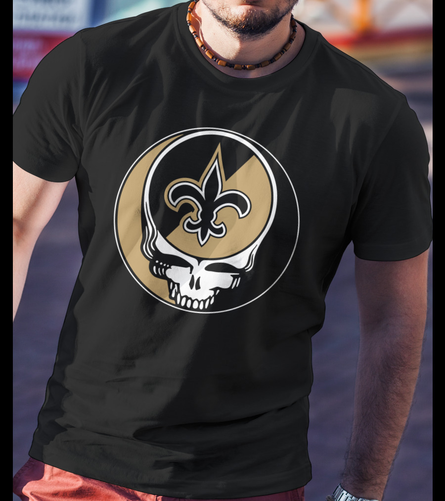 GRATEFUL DEAD Saints Skull Fleur-de-Lis T-Shirt